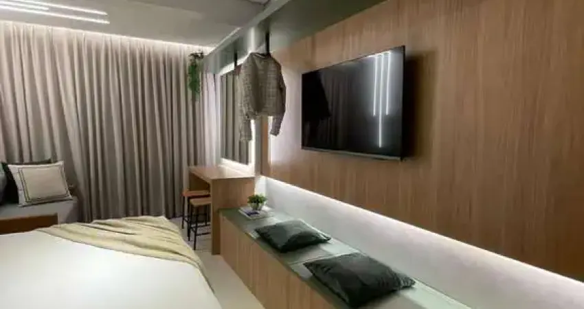 Apartamento à venda na barra premium: studio com projeto de iluminação, armários, cozinha americana e lazer completo!