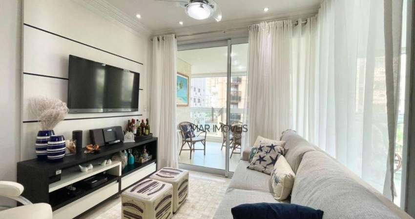 Apartamento com 3 dormitórios, 126 m² - venda por R$ 950.000,00 ou aluguel por R$ 7.000,02/mês - Praia da Enseada - Guarujá/SP