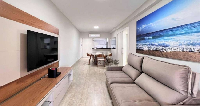 Apartamento à venda no Guarujá, na praia das Astúrias, 117 metros de área útil, sacada gourmet, 02 vagas de garagem e lazer.