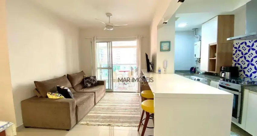 Apartamento com 2 dormitórios para alugar, 71 m² por R$ 5.000,02/mês - Centro - Guarujá/SP