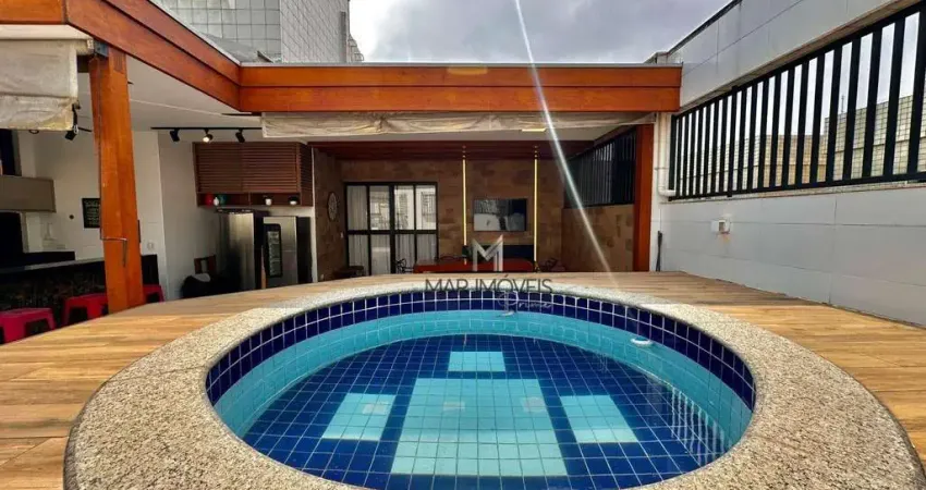 Cobertura com 3 dormitórios à venda, 200 m² por r$ 850.000,00 - praia das astúrias - guarujá/sp