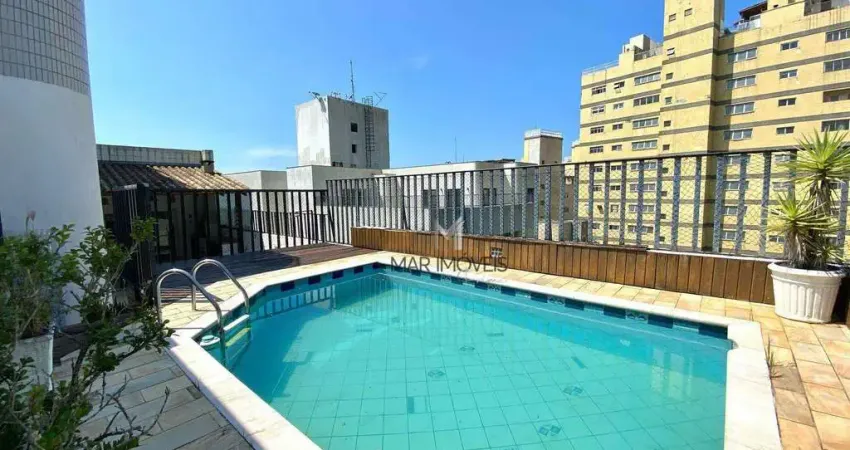 Cobertura com 3 dormitórios para alugar, 280 m² por R$ 8.000/mês - Pitangueiras - Guarujá/SP