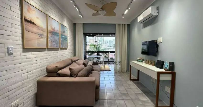 Apartamento com 2 dormitórios à venda, 91 m² por r$ 565.000,00 - astúrias - guarujá/sp