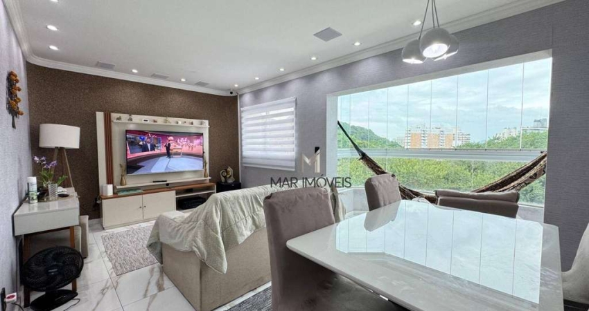 Apartamento com 3 dormitórios à venda, 100 m² por R$ 615.000 - Praia das Astúrias - Guarujá/SP