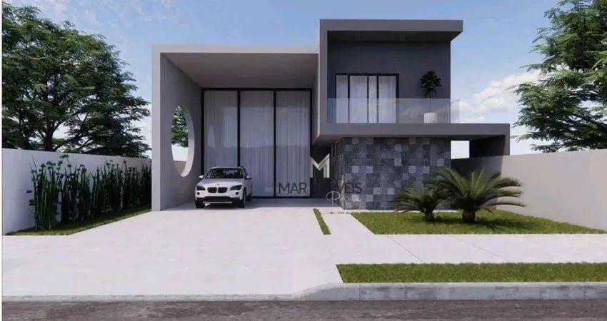LINDA casa em fase de de acabamento dentro de condomínio fechado de alto padrão!