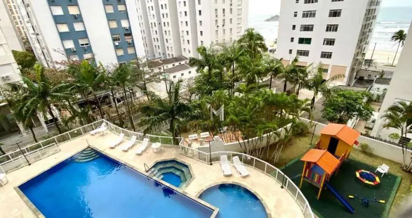 Apartamento reformado à venda com vista mar, 135m² úteis, 3 suítes, 2 vagas e lazer no calçadão da pitangueiras