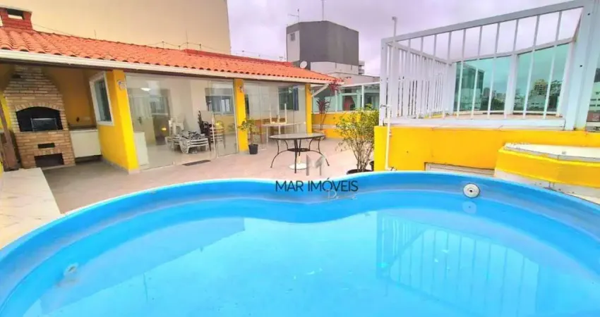 Cobertura em excelente localização na região da praia da enseada no guarujá!