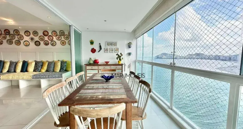 Apartamento com 3 dormitórios à venda, 220 m² por r$ 1.800.000,00 - praia das pitangueiras - guarujá/sp