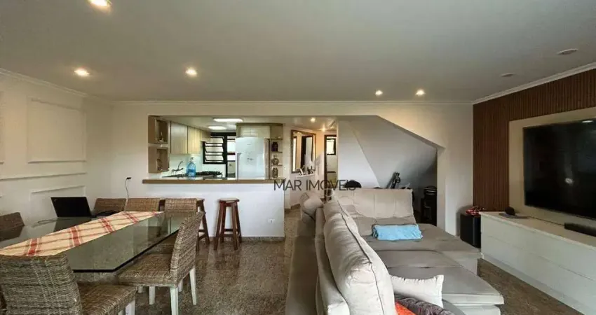 Apartamento com 3 dormitórios à venda, 144 m² por r$ 600.000 - enseada - guarujá/sp