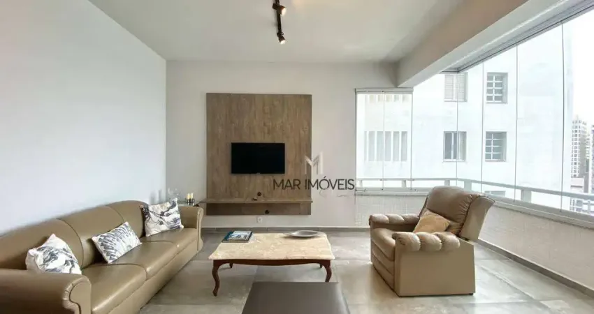 Apartamento com 3 dormitórios para alugar, 130 m² por r$ 7.000/mês - centro - guarujá/sp