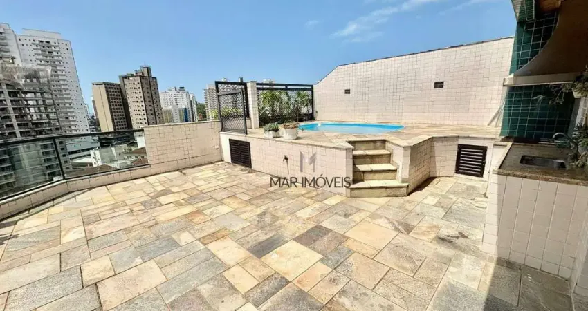 Cobertura com 2 dormitórios à venda, 160 m² por r$ 780.000 - astúrias - guarujá/sp