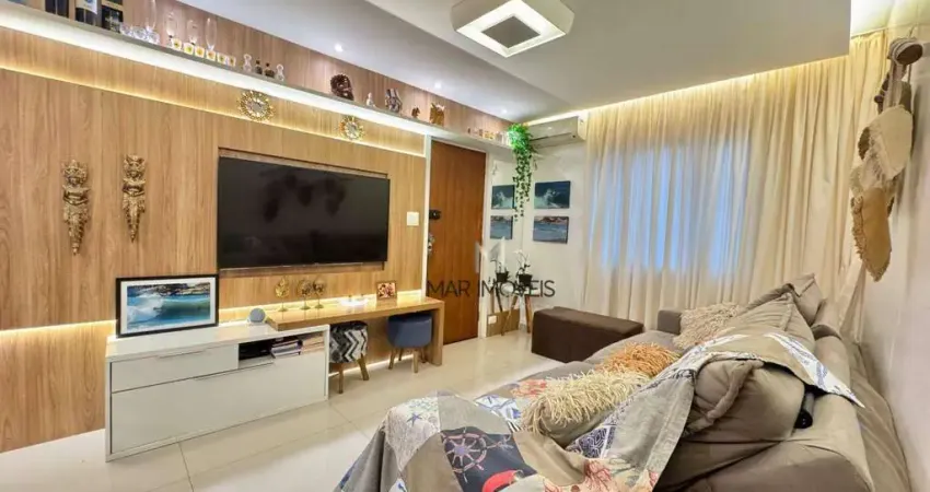 Apartamento com 2 dormitórios à venda, 72 m² por r$ 450.000,00 - pitangueiras - guarujá/sp