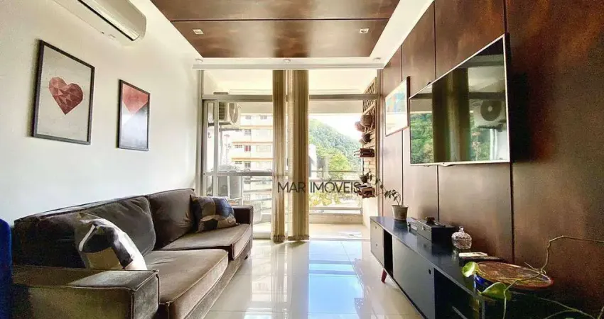 Apartamento com 1 dormitório à venda, 46 m² por r$ 415.000,00 - pitangueiras - guarujá/sp