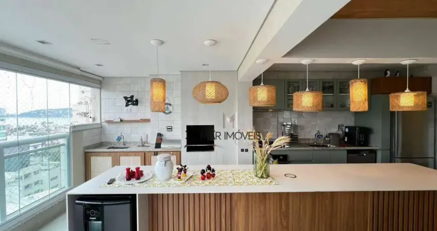 Apartamento com 3 dormitórios à venda, 115 m² por r$ 950.000,00 - balneário cidade atlântica - guarujá/sp