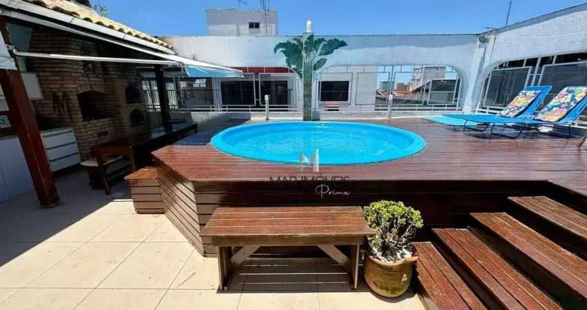 Cobertura penthouse com 2 dormitórios à venda, 140 m² por r$ 650.000 - enseada - guarujá/sp