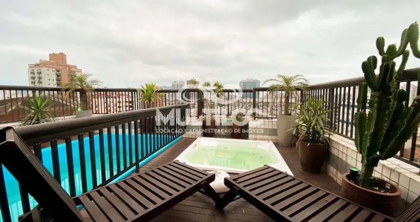 Cobertura para aluguel, 5 quartos no bairro embaré em santos