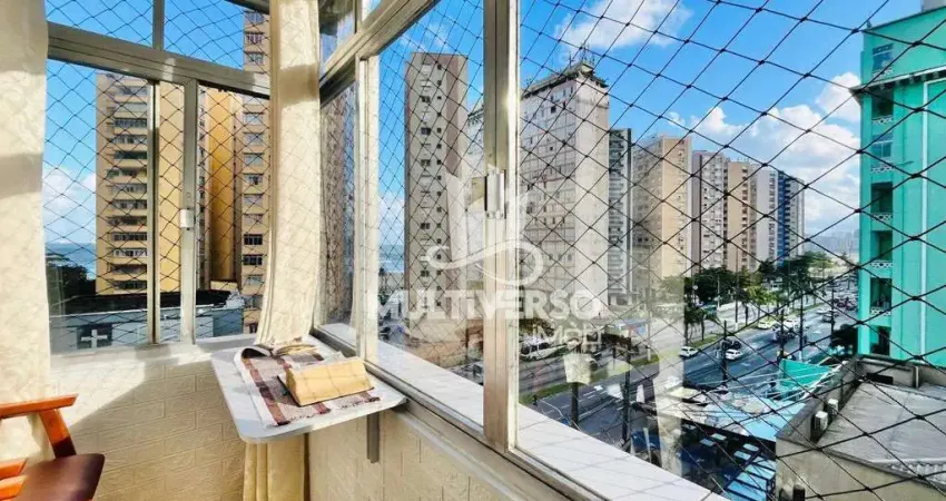 Excelente apartamento 3 dormitórios Vista mar frente praia José Menino em Santos