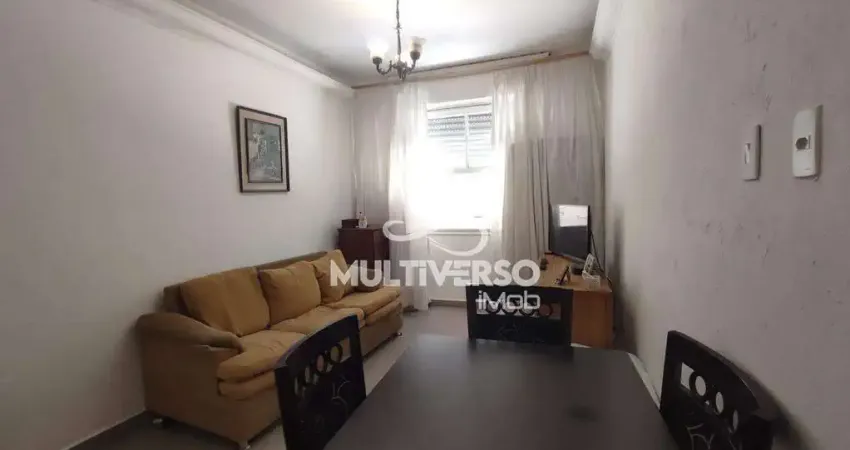 Apartamento 01 dormitório com vaga coletiva elevador e portaria 24h no bairro Pompéia em Santos - SP