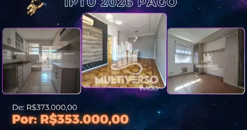 Sala ampla, elevador, 01 vaga, ótima localização, r$353.000,00