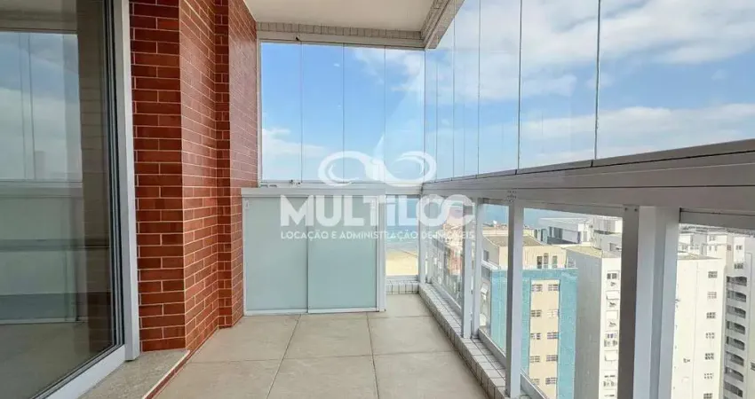 Apartamento tipo studio com varanda e vista mar frente praia com lazer completo