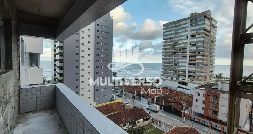 Apartamento com vista para o mar na caiçara, praia grande – 2 quartos, varanda gourmet