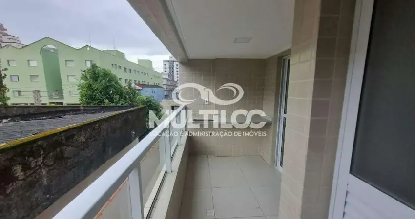 Aluguel: apartamento 2 quartos com suíte na guilhermina, praia grande – frente, 71 m²