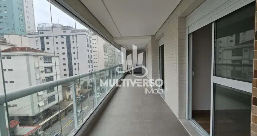 Apartamento de 133,20 m² na frente, santos (aparecida) - 3 dormitórios, financiamento aceito