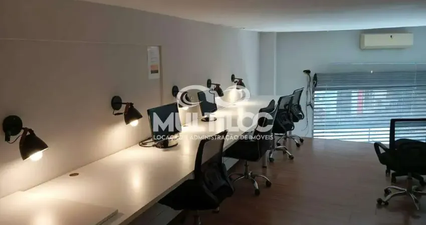 Sala comercial 75m² na frente, boqueirão, praia grande – aluguel r$5.000