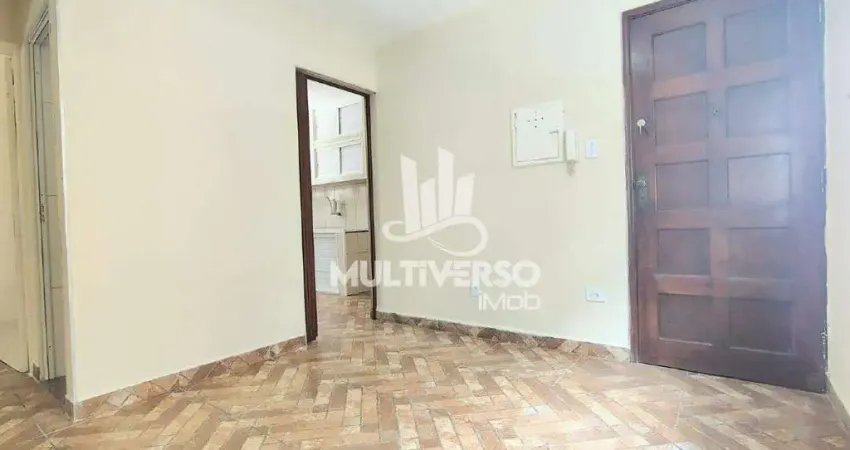Apartamento 02 dormitórios , aparecida, 48m², reformado , sala ampla , bnh, pr[oximo ao shopping, r$277.000,00