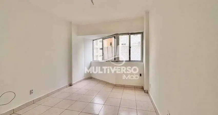 Apartamento vista mar 2 dormitórios + dependência completa na aparecida em santos frente praia