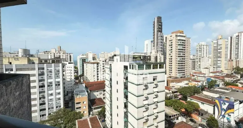 Cobertura duplex com vista mar e lazer privativo em santos - 1 dormitório - pompeia