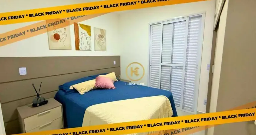 Apartamento mobiliado 2 quartos (1 suíte) – pronto para morar e porteira fechada no parque das nações, santo andré