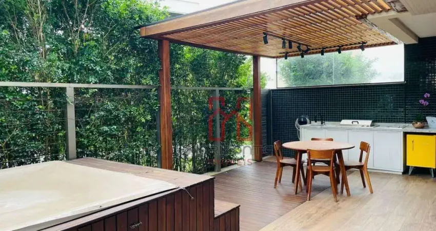 Apartamento garden com 2 dormitórios à venda, 137 m² por r$ 4.200.000,00 - jurerê internacional - florianópolis/sc