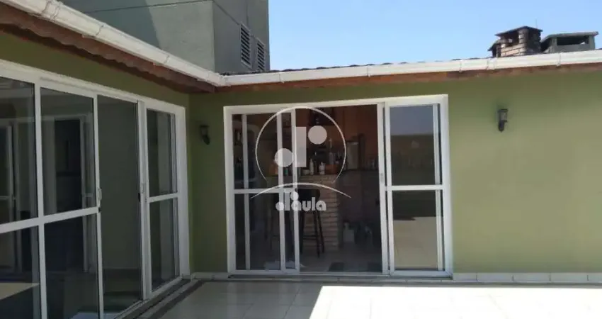Cobertura à venda, 3 quartos 2 suítes jardim bela vista em santo andré/sp