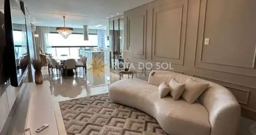 Cartier apartamento frente mar mobiliado com 4 suítes e 3 vagas na Meia Praia