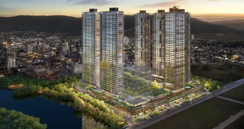 Lagom Perequê apartamento com 2 suítes e 2 vagas em Porto Belo
