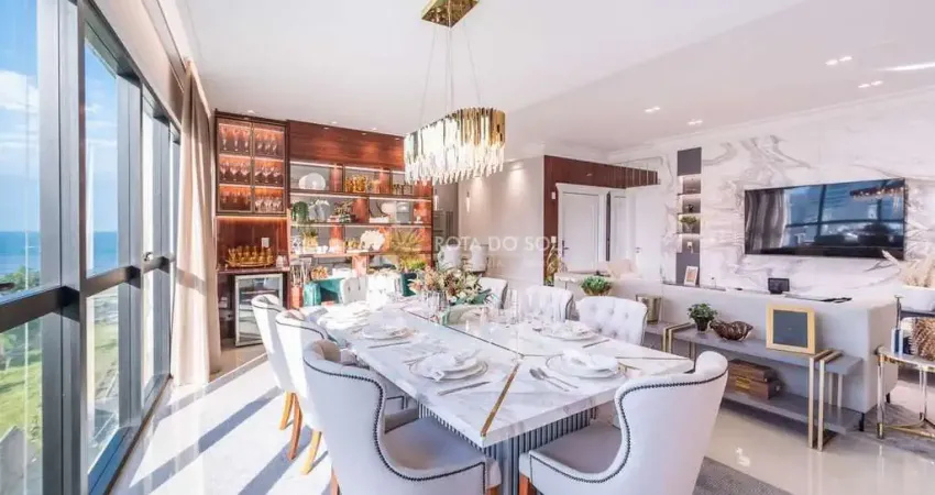 Paramount tower apartamento decorado 4 suítes na meia praia