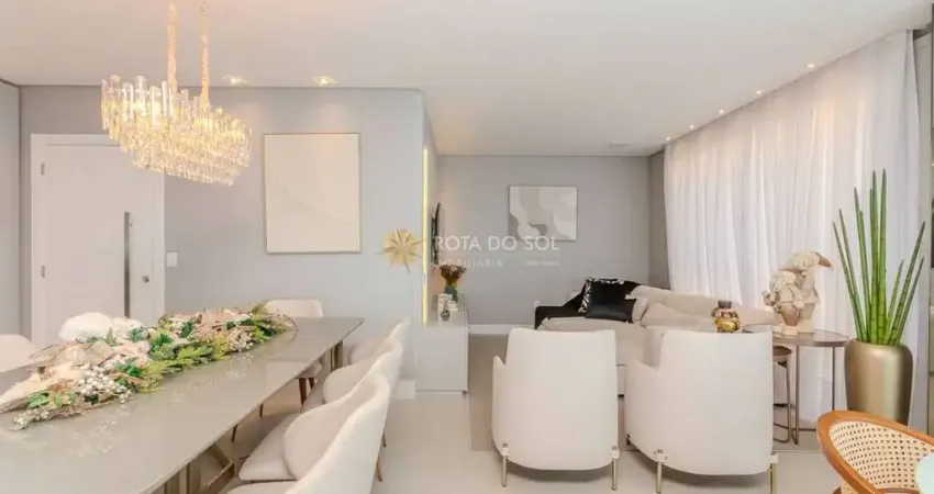 Residencial città di trento apartamento decorado 3 suítes em perequê porto belo/sc