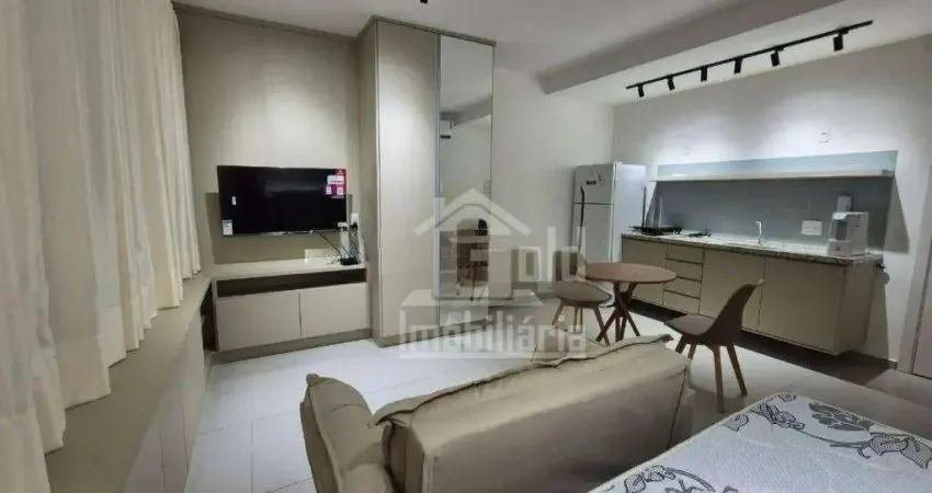 Apartamento Flat MOBILIADO com 1 dormitório para alugar, 42 m² por R$ 2.385/mês - Jardim Nova Aliança Sul - Ribeirão Preto/SP