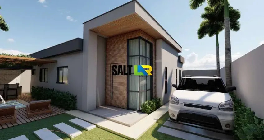 Casa plana no eusébio / alto padrão - 3 quartos, 2 suítes - r$459.000,00