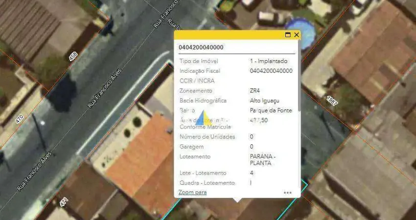 Terreno à venda, 487 m² por r$ 549.900,00 - parque da fonte - são josé dos pinhais/pr