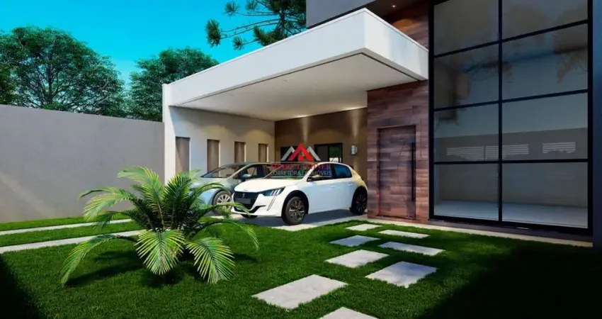 Casa alto padrão 03 dormitórios e 2 suítes com 144m² - afonso pena - são josé dos pinhais.