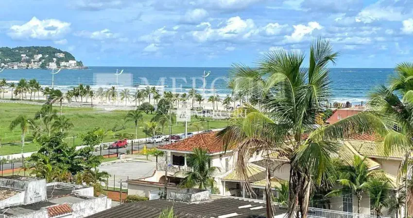 Cobertura no guarujá, enseada, duplex, 3 quartos, sendo 2 suítes, sacada com vista e terraço com piscina - mercuri imóveis - imobiliária no guarujá