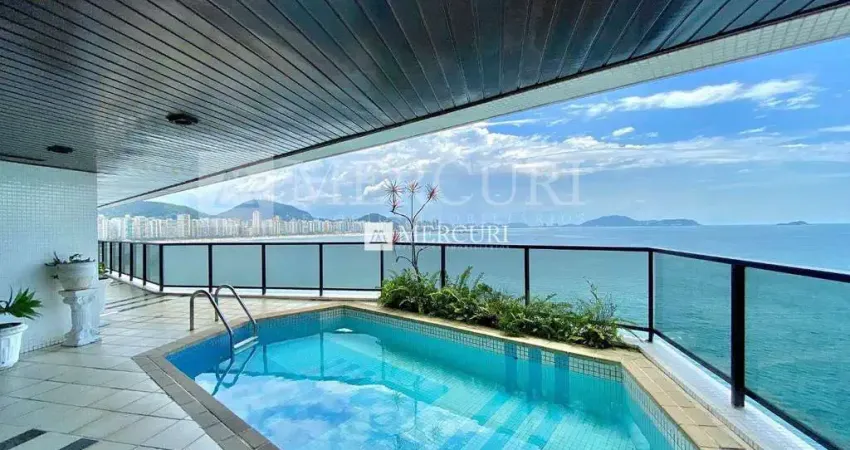 Apartamento no Guarujá, Astúrias, Frente Mar, com 4 Suítes, Mercuri Imóveis Guarujá.