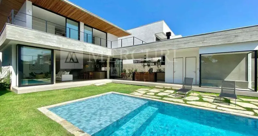 Casa no guarujá, jardim acapulco, condomínio fechado, 5 suíte, piscina, churrasqueira e sauna - mercuri imóveis - imobiliária no guarujá