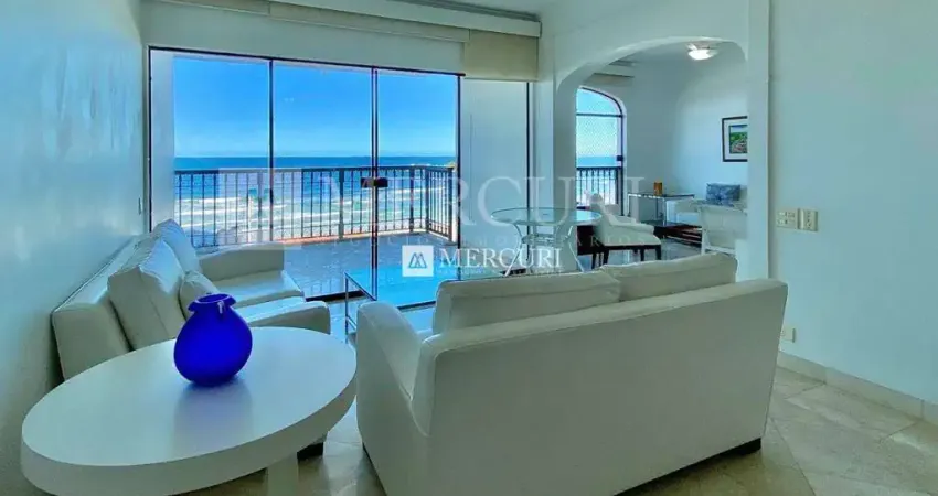 Apartamento no guarujá, pitangueiras, 4 quartos, sendo 2 suítes e sacada com vista total para o mar  - mercuri imóveis - imobiliária no guarujá
