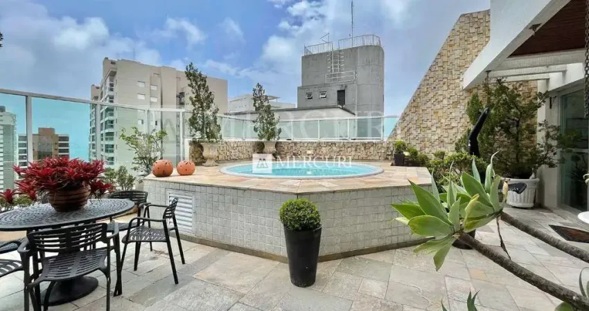 Cobertura no Guarujá, Astúrias, com Varanda Gourmet e Piscina Privativa, 3 Quartos, Mercuri Imóveis Guarujá.