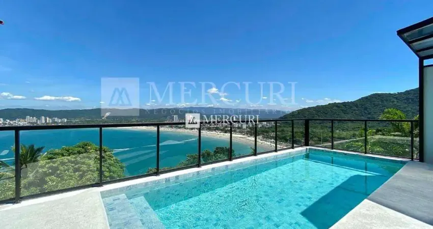 Casa em condomínio no guarujá, enseada, 3 quartos, sendo suítes , sacada com vista mar e piscina - mercuri imóveis - imobiliária no guarujá