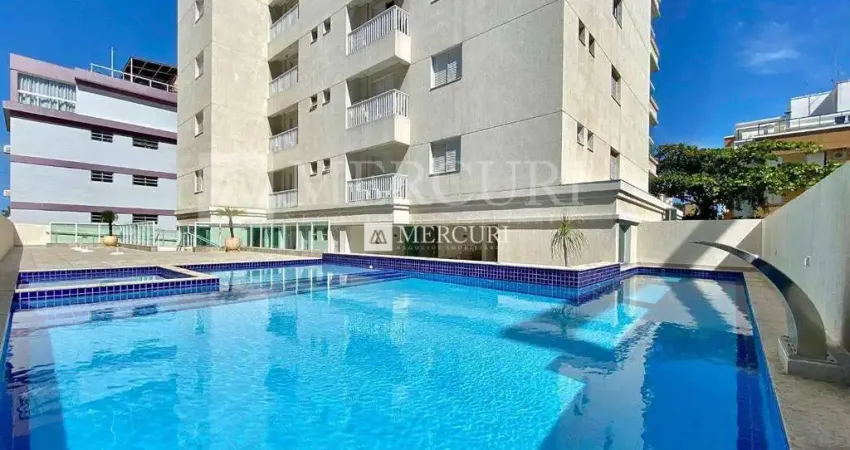 Apartamento no Guarujá, Enseada, 3 Suítes e Mobiliado, Varanda e Prédio com Lazer - Mercuri Imóveis - Imobiliária no Guarujá.