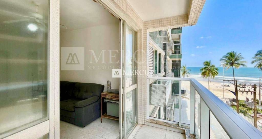 Apartamento no Guarujá, Astúrias, Com Vista Mar, 3 Quartos, Mercuri Imóveis Guarujá.